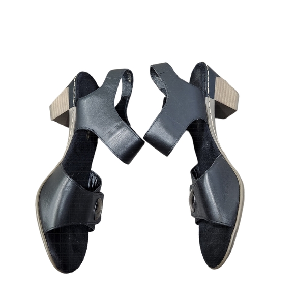 Rieker leather black open toe sandal size 42 or 9 - Picture 4 of 7